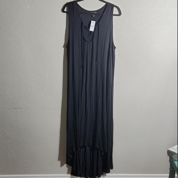 Lane Bryant Dress Womens Size 22 Black maxi high low v neck lace size 22/24 New